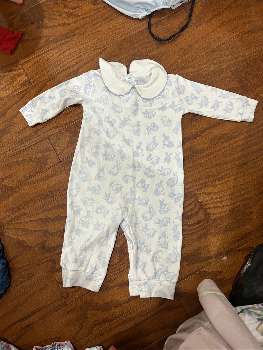 Little English Boys Bunny Romper 9M